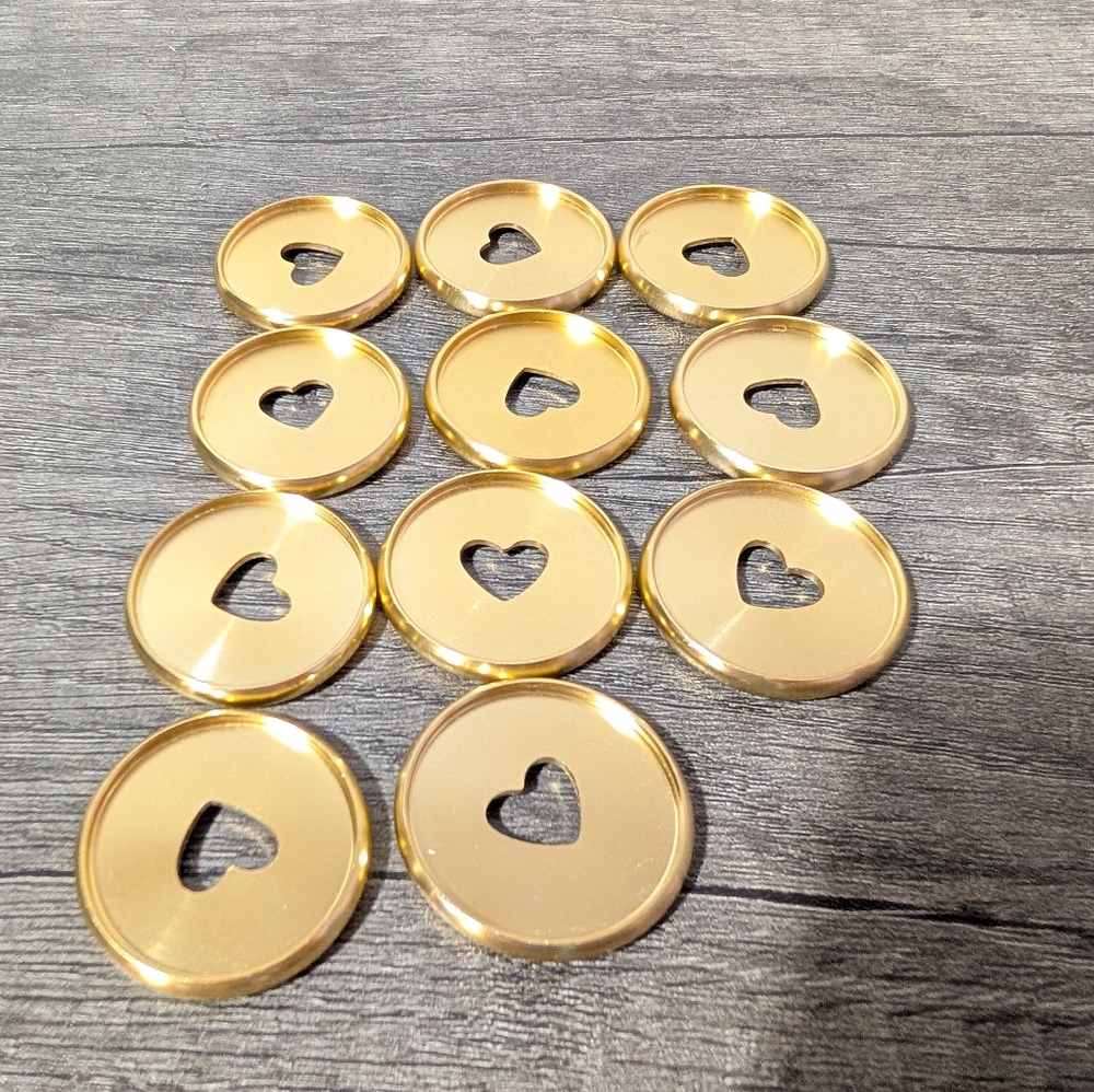 Happy Planner Gold Metal Heart Cutout Classic Discs